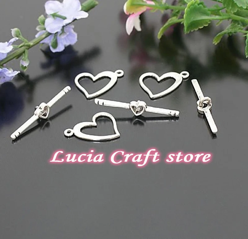 SALE! Lucia crafts 6sets/lot 28*16MM Vintage Heart-shaped Silver Alloy Circle Toggle Hook Clasps Accessory Garment 079020014
SALE! Lucia crafts 6sets/lot 28*16MM Vintage Heart-shaped Silver Alloy Circle Toggle Hook Clasps Accessory Garment 079020014