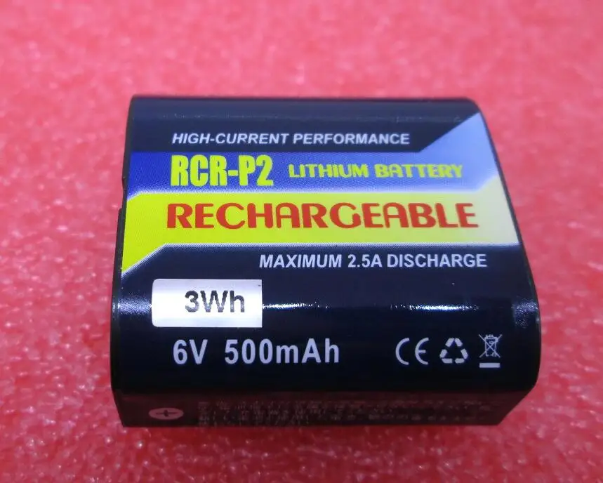 HOT NEW Powersmart CR-P2(RCR-P2)Camera battery CRP2 P2 6V 500mah Rechargeable lithium battery batteries
HOT NEW Powersmart CR-P2(RCR-P2)Camera battery CRP2 P2 6V 500mah Rechargeable lithium battery batteries