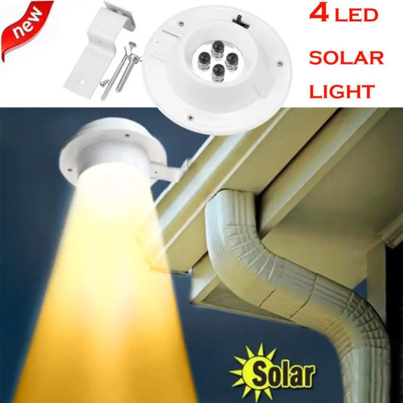Energy-saving New 4 LED Solar Powered Gutter Light Warm White Outdoor Garden Yard Wall Fence Pathway Lamp Solar Light Control
Energy-saving New 4 LED Solar Powered Gutter Light Warm White Outdoor Garden Yard Wall Fence Pathway Lamp Solar Light Control