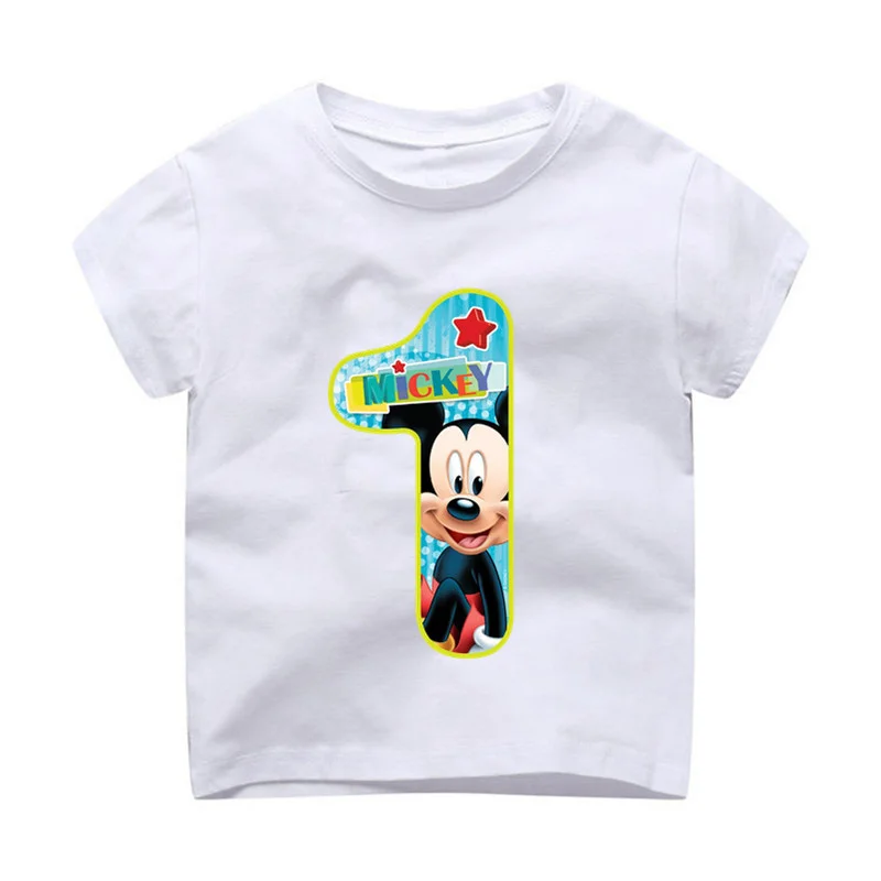 Children's Birthday Clothes Number 1~9 Mickey Cartoon Cotton T-shirt Boy and Girl Birthday Gift Baby Clothes 3-9 Years Old Tees
Children's Birthday Clothes Number 1~9 Mickey Cartoon Cotton T-shirt Boy and Girl Birthday Gift Baby Clothes 3-9 Years Old Tees