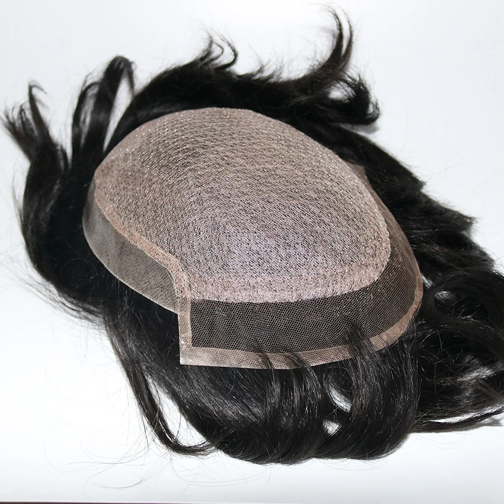 Eversilky 100% Handmade Mens Toupee Silk Base With Swiss Lace In Front & Thin Skin At Back Men Remy Hair Systems Repalcment
Eversilky 100% Handmade Mens Toupee Silk Base With Swiss Lace In Front & Thin Skin At Back Men Remy Hair Systems Repalcment