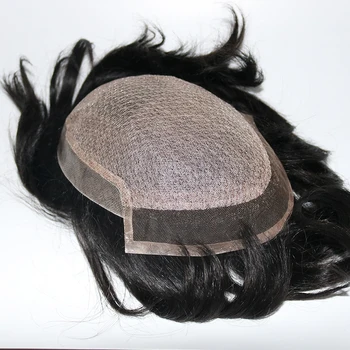 Eversilky 100% Handmade Mens Toupee Silk Base With Swiss Lace In Front & Thin Skin At Back Men Remy Hair Systems Repalcment
Eversilky 100% Handmade Mens Toupee Silk Base With Swiss Lace In Front & Thin Skin At Back Men Remy Hair Systems Repalcment