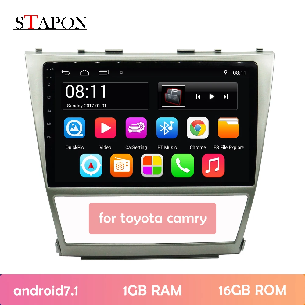STAPON 10inch car DVD Android 7.1 navigation for Camry 2006-2011 with Bluetooth steering rear view GPS AM 1+16G 100A
STAPON 10inch car DVD Android 7.1 navigation for Camry 2006-2011 with Bluetooth steering rear view GPS AM 1+16G 100A