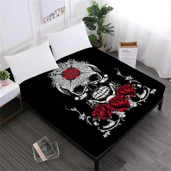 Ladies Sweet Bed Sheet Bohemia Sugar Skull Fitted Sheet Flowers Plant Print Sheets White Black Mattress Cover Elastic Band D45
Ladies Sweet Bed Sheet Bohemia Sugar Skull Fitted Sheet Flowers Plant Print Sheets White Black Mattress Cover Elastic Band D45