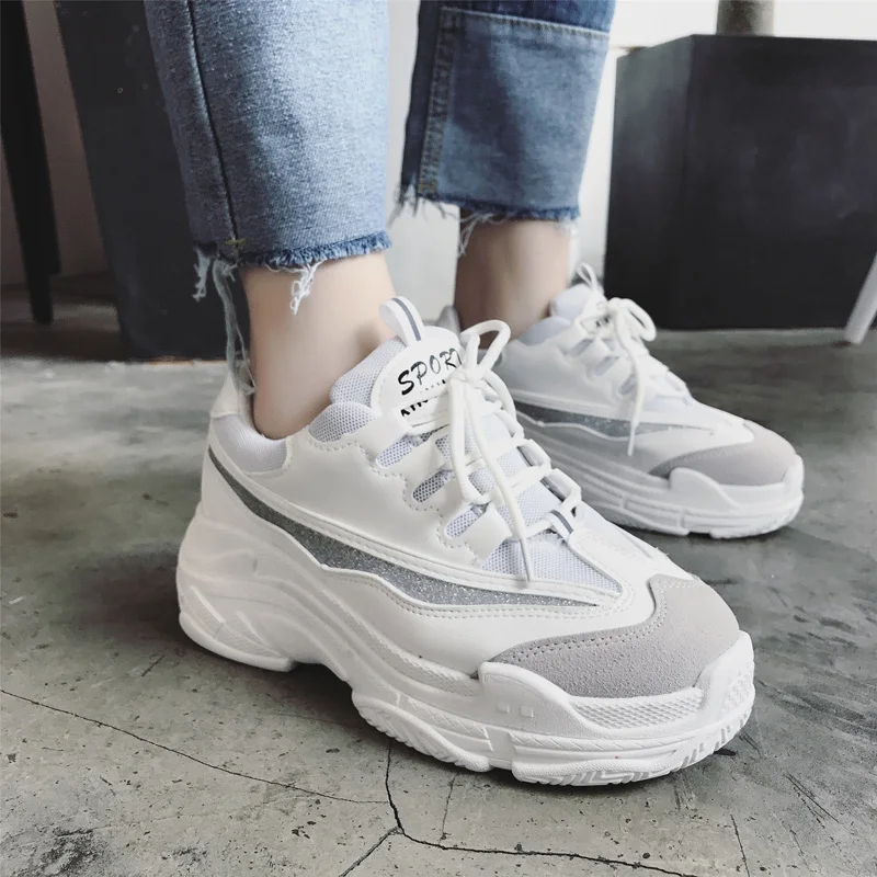 Dropshipping Plus Size Platform Shoes Women Fashion Glitter Sneakers PU Leather Upper Dad Shoes Women Thick Sole Chunky Shoes
Dropshipping Plus Size Platform Shoes Women Fashion Glitter Sneakers PU Leather Upper Dad Shoes Women Thick Sole Chunky Shoes