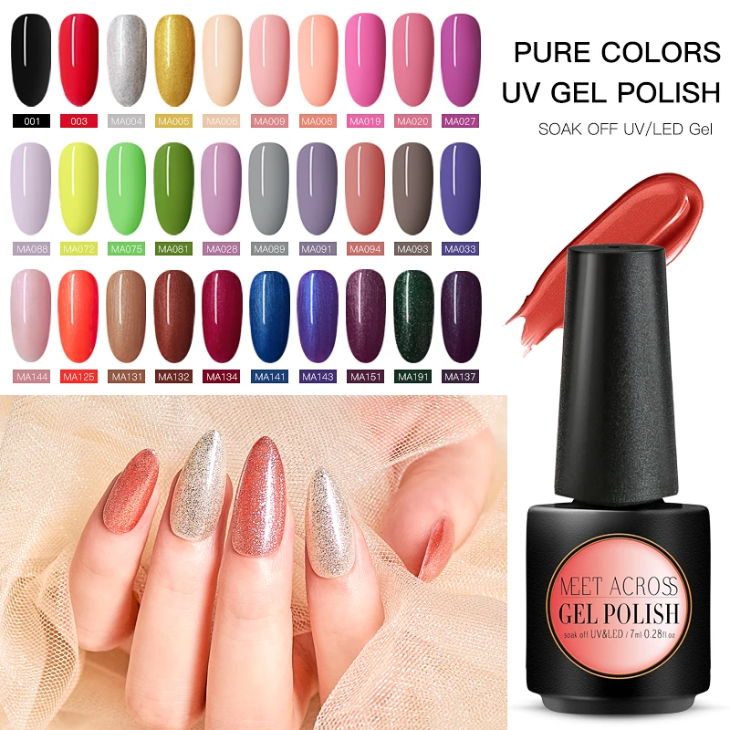 MEET ACROSS Nail Polish Glitter Nail Gel Soak off LED UV Hybrid Gel Lacquer Nail Primer Gel Varnish Red Pink Nail Makeup
MEET ACROSS Nail Polish Glitter Nail Gel Soak off LED UV Hybrid Gel Lacquer Nail Primer Gel Varnish Red Pink Nail Makeup