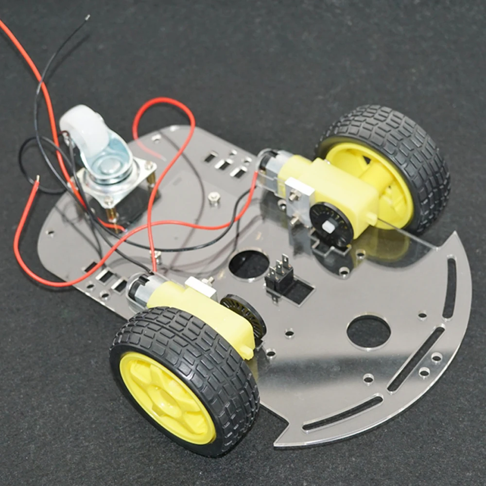 High Tech DIY Robot Kit Line tracing car smart chassis car Kit with speed encoder battey holder for Arduino (12)