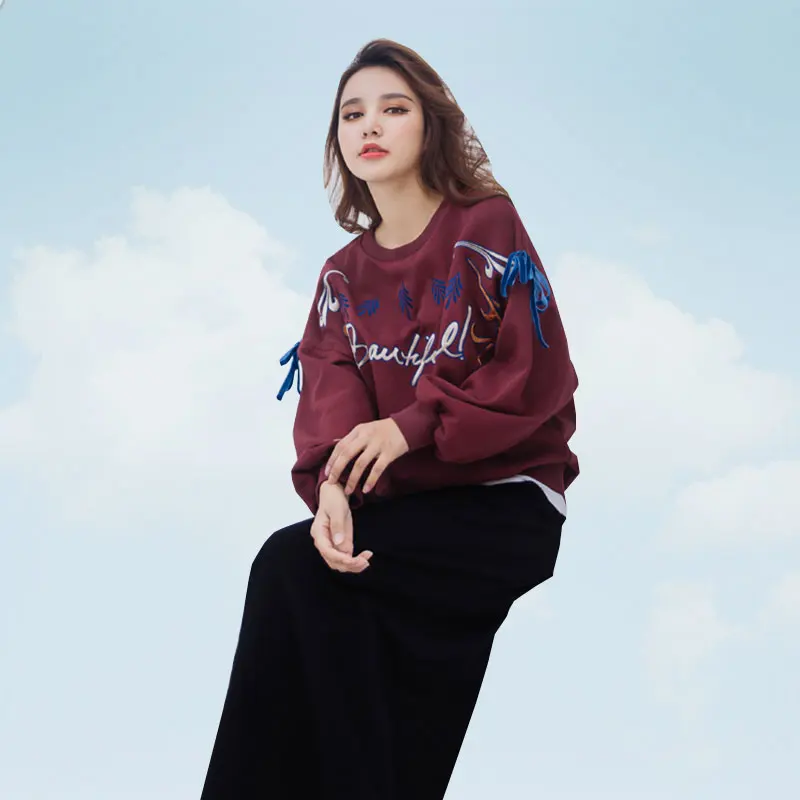 Женская толстовка худи пуловер в Корейском стиле Женский костюм юбка 2019 одежда