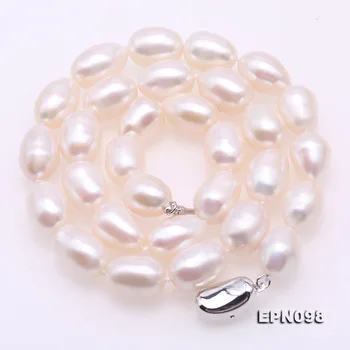 Unique Pearls jewellery Store Natural White Color AA 9-10MM Big Size Rice Freshwater Pearl Necklace For Women 45cm Silver Clasp
Unique Pearls jewellery Store Natural White Color AA 9-10MM Big Size Rice Freshwater Pearl Necklace For Women 45cm Silver Clasp