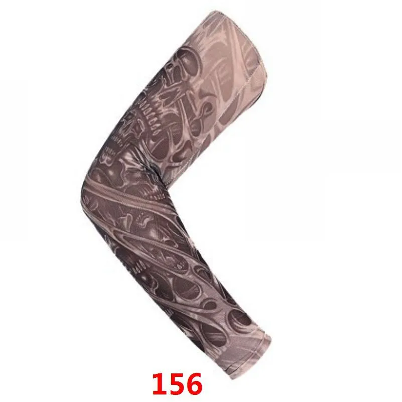 Anti-Sunshine Fashion Men and Women Tattoo Arm Leg Sleeves High Elastic Nylon Halloween Party Dance Sleeve |