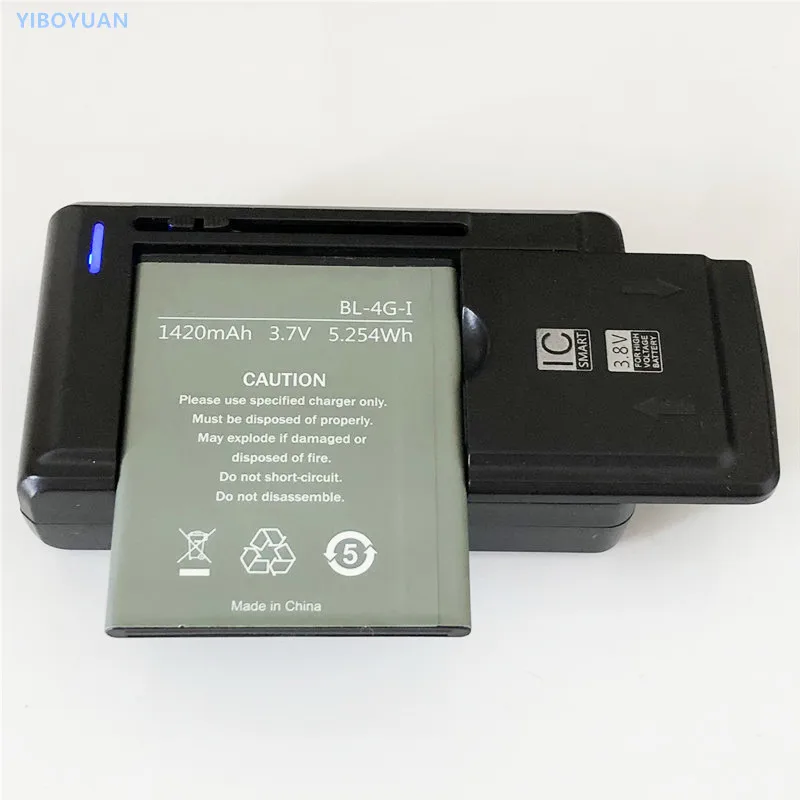 

3.7V 1420mAh BL-4G-I For Highscreen Spark 2 II / DNS S4006 Battery + SS-C1 Charger