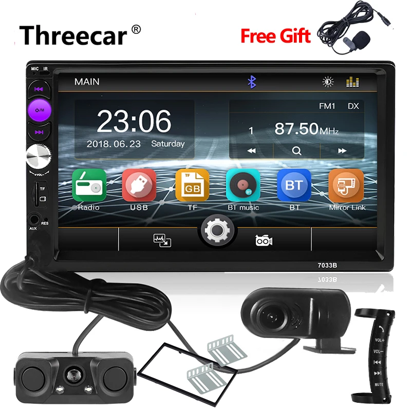 2 Din Car Radio Video Player 7" Touch Car Multimedia player MP5 Player Bluetooth Mirror-Link 2din Autoradio USB DVR Free MIC
2 Din Car Radio Video Player 7" Touch Car Multimedia player MP5 Player Bluetooth Mirror-Link 2din Autoradio USB DVR Free MIC