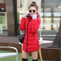 parkas mujer 2018 women winter hooded warm coat plus size candy color cotton padded jacket female long parka womens wadded coat image