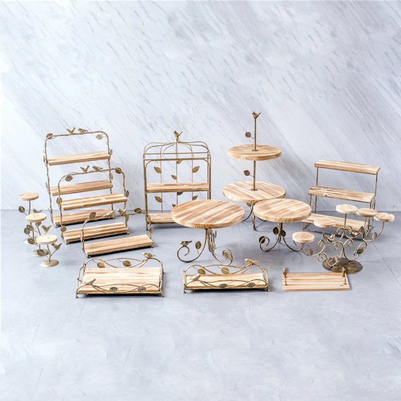 Wooden Wood Cake Stands Dessert Tray Bread Baking Shop Display Plates Wedding Home Party Table Decoration Metal Cupcake Stand
Wooden Wood Cake Stands Dessert Tray Bread Baking Shop Display Plates Wedding Home Party Table Decoration Metal Cupcake Stand