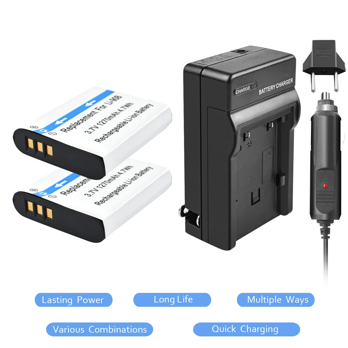 2X 1270mAh LI-90B LI-92B LI92B LI90B 90B Battery+Battery Charger+Car charger for Olympus TG-1 iHS TG-2 TG-3 TG-3 TG-5 L10 L20
2X 1270mAh LI-90B LI-92B LI92B LI90B 90B Battery+Battery Charger+Car charger for Olympus TG-1 iHS TG-2 TG-3 TG-3 TG-5 L10 L20