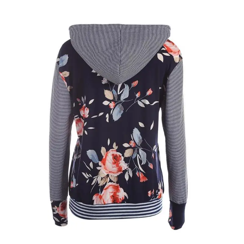 2018 Women Autumn Spring Long Sleeve Loose Hoodies Pullover Drawstring Hooded Girls Casual Fashion Floral Striped Tops
2018 Women Autumn Spring Long Sleeve Loose Hoodies Pullover Drawstring Hooded Girls Casual Fashion Floral Striped Tops