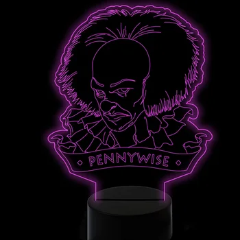 7 Color Changing 3D Visual Clown Modelling Led Night Light Kids Touch Button Usb Lamparas Desk Lamp Luminarias Home Decor Lights
7 Color Changing 3D Visual Clown Modelling Led Night Light Kids Touch Button Usb Lamparas Desk Lamp Luminarias Home Decor Lights