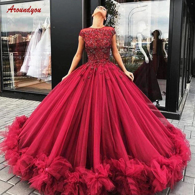 Burgundy Quinceanera Dresses Ball Gown Ruffle Crystal Lace Tulle Sweetheart Prom Debutante Sweet 16 Dress vestidos de 15 anos
Burgundy Quinceanera Dresses Ball Gown Ruffle Crystal Lace Tulle Sweetheart Prom Debutante Sweet 16 Dress vestidos de 15 anos