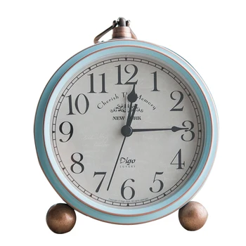 Nordic Alarm Clock of Children Beside Retro Mediterranean Mute Wecker of Home Bedroom Decoration Pointer Electronic Clock Simple 
Nordic Alarm Clock of Children Beside Retro Mediterranean Mute Wecker of Home Bedroom Decoration Pointer Electronic Clock Simple