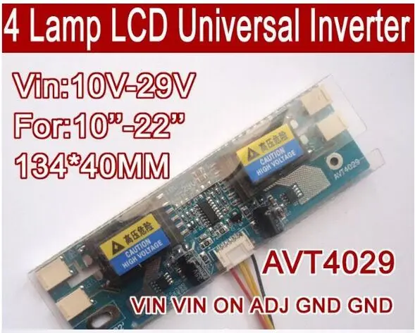 Free shipping AVT4029 PC LCD MONITOR CCFL 4 LAMP universal lcd inverter board,4 Lamp 10V-29V For 10-22" screen
Free shipping AVT4029 PC LCD MONITOR CCFL 4 LAMP universal lcd inverter board,4 Lamp 10V-29V For 10-22" screen