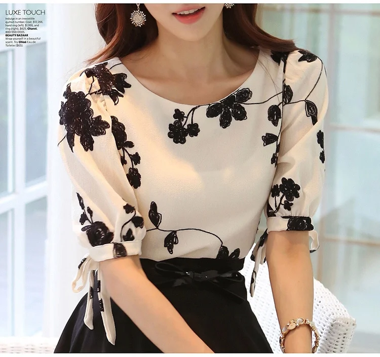 2015 Summer Ladies Vestidos Retro Flower Print Chiffon Shirt chiffon floral blouse Women short Sleeve Casual Brand Tops S0385
2015 Summer Ladies Vestidos Retro Flower Print Chiffon Shirt chiffon floral blouse Women short Sleeve Casual Brand Tops S0385