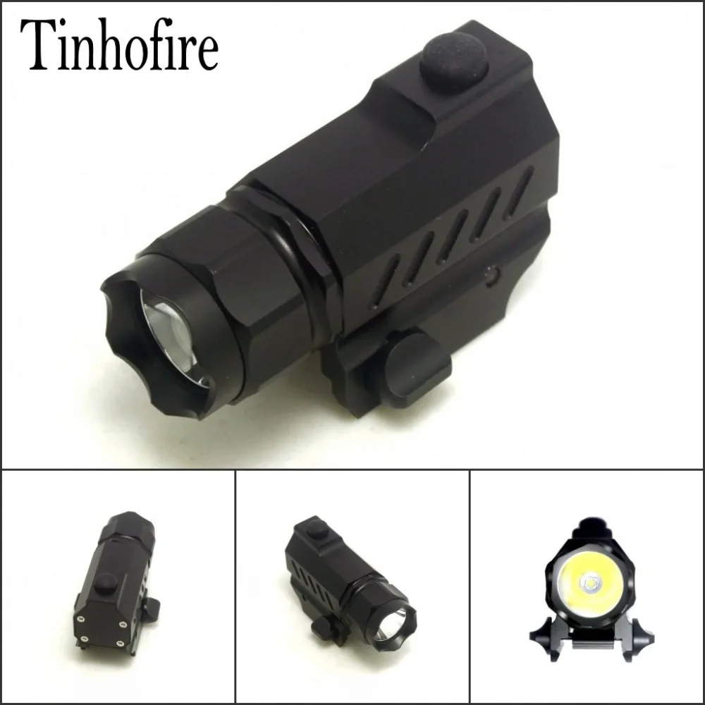 

Tinhofire G02 XP-G R5 LED 2 Mode 600 Lumens 16340/CR123A Tactical Hunting Flashlight Rifle Shotgun Weapon Light