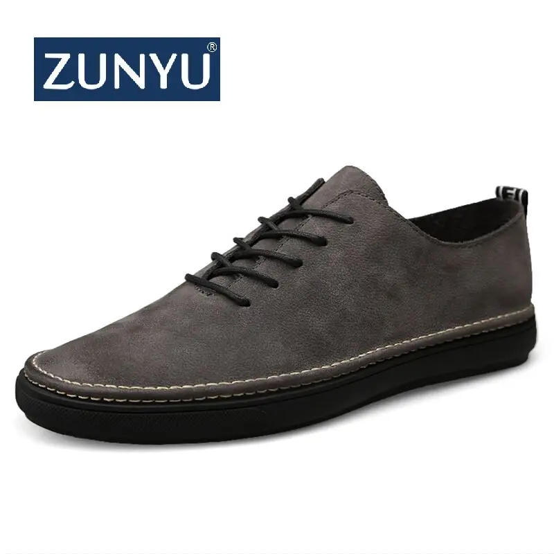 ZUNYU New Autumn Fashion Men Genuine Leather Lace-up Shoes Male Black Flat Shoes Comfortable Man Casual Footwear Sneakers
ZUNYU New Autumn Fashion Men Genuine Leather Lace-up Shoes Male Black Flat Shoes Comfortable Man Casual Footwear Sneakers