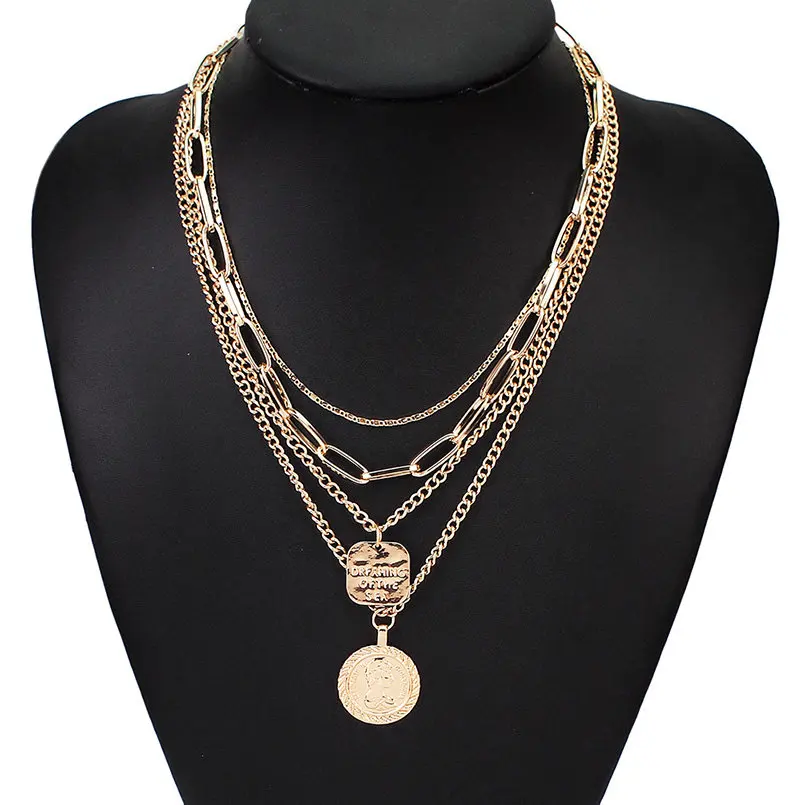 Multilayer Long Chain Pendant Necklaces For Women Indian Vintage Alloy Coin Necklace Gold Color Religious Jewelry UKMOC
Multilayer Long Chain Pendant Necklaces For Women Indian Vintage Alloy Coin Necklace Gold Color Religious Jewelry UKMOC