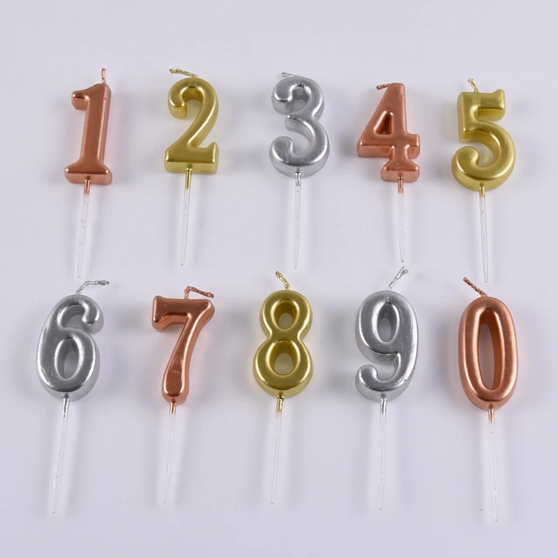 Happy Birthday Cake Topper Rose Gold Silver Number Candles for Baby Shower Kids Boys Princess Bar Party DIY Supplies Decoration
Happy Birthday Cake Topper Rose Gold Silver Number Candles for Baby Shower Kids Boys Princess Bar Party DIY Supplies Decoration