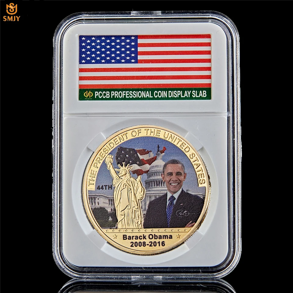 US 44th President Black Obama White House Inauguration Gold/Silver Token USA Challenge Commemorative Coin Collection W/PCCB Box
US 44th President Black Obama White House Inauguration Gold/Silver Token USA Challenge Commemorative Coin Collection W/PCCB Box