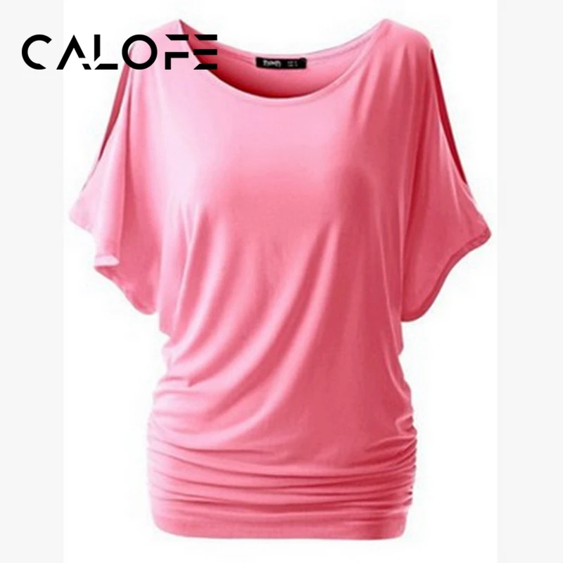 CALOFE Off Shoulder T-Shirts Women Plus Size Solid Female Tee shirt Batwing Sleeve Summer Loose Top Tees O-neck Casual tshirts
CALOFE Off Shoulder T-Shirts Women Plus Size Solid Female Tee shirt Batwing Sleeve Summer Loose Top Tees O-neck Casual tshirts