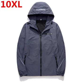 10XL big size New Spring Autumn Bomber Hooded Jacket Men Casual Loose Patchwork Windbreaker Jacket Male Outwear Zipper Thin Coat
10XL big size New Spring Autumn Bomber Hooded Jacket Men Casual Loose Patchwork Windbreaker Jacket Male Outwear Zipper Thin Coat