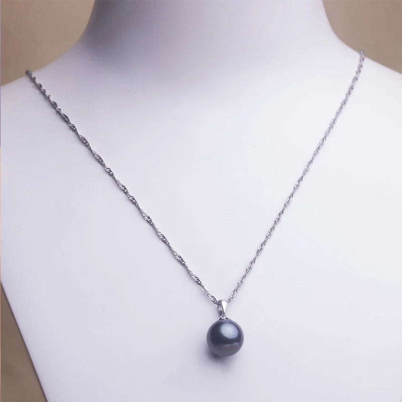 gNpearl 18K Gold Black Natural Round Tahiti Sea Pearl Necklace 925 Silver Simple Pendant Necklaces For Women Gift
gNpearl 18K Gold Black Natural Round Tahiti Sea Pearl Necklace 925 Silver Simple Pendant Necklaces For Women Gift