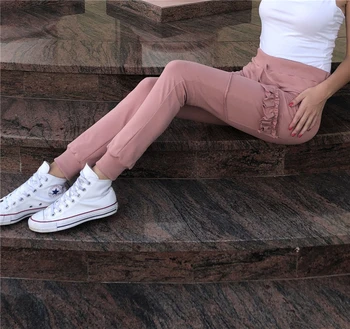 New Fashion Womens Ruffles Pencil Pants High Waist Female Bandage Casual Slim Fit Trousers Street Wear
New Fashion Womens Ruffles Pencil Pants High Waist Female Bandage Casual Slim Fit Trousers Street Wear
