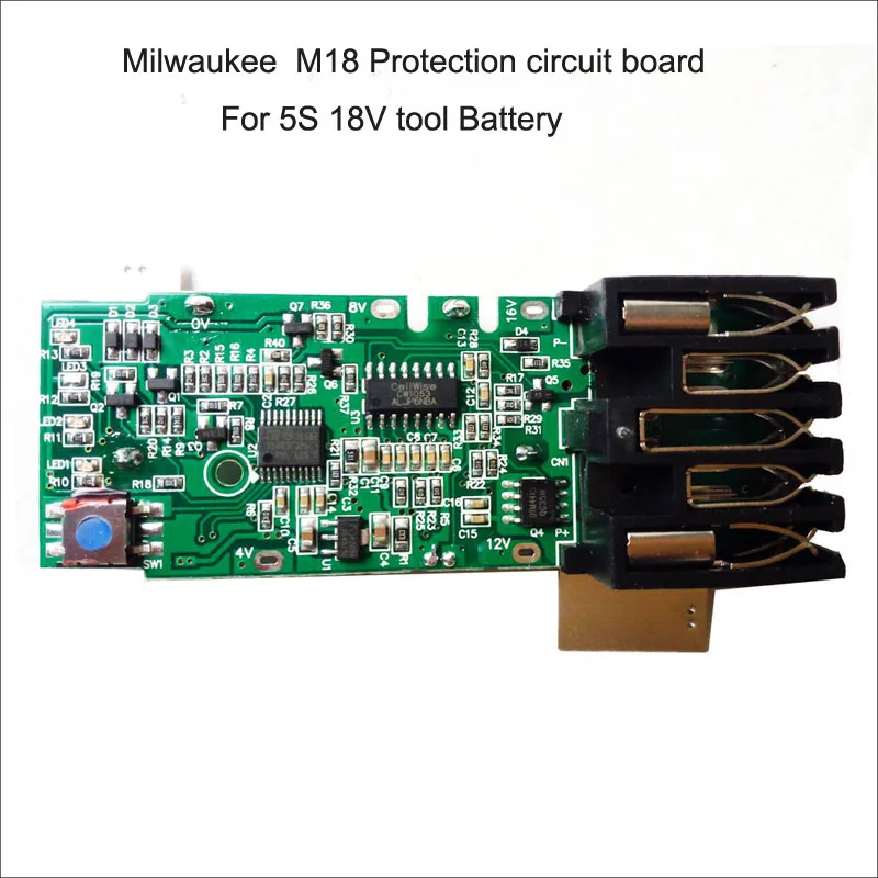 5S 18V M18 replacement tool battery PCB board or 21V electric power tool lithium battery Protection circuit board
5S 18V M18 replacement tool battery PCB board or 21V electric power tool lithium battery Protection circuit board