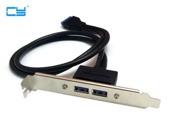 50cm Dual Port USB 3.0 to Motherboard Mainboard 20pin Header Adapter Cable Rear PCI Bracket Panel 20-pins to 2 X USB A Female
50cm Dual Port USB 3.0 to Motherboard Mainboard 20pin Header Adapter Cable Rear PCI Bracket Panel 20-pins to 2 X USB A Female