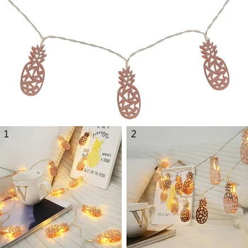 10 LED Rose Gold Light pineapple Lantern String Lights hoiliday light for Bedroom Battery Powered
10 LED Rose Gold Light pineapple Lantern String Lights hoiliday light for Bedroom Battery Powered