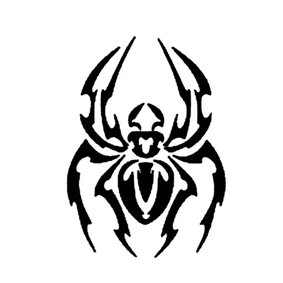 Tribal Tarantula Spider Vinyl Decal Car Sticker Sticker On Car For Ford Audi BMW Toyota VW BlackSilverLaser 2.7CM17 (2)
