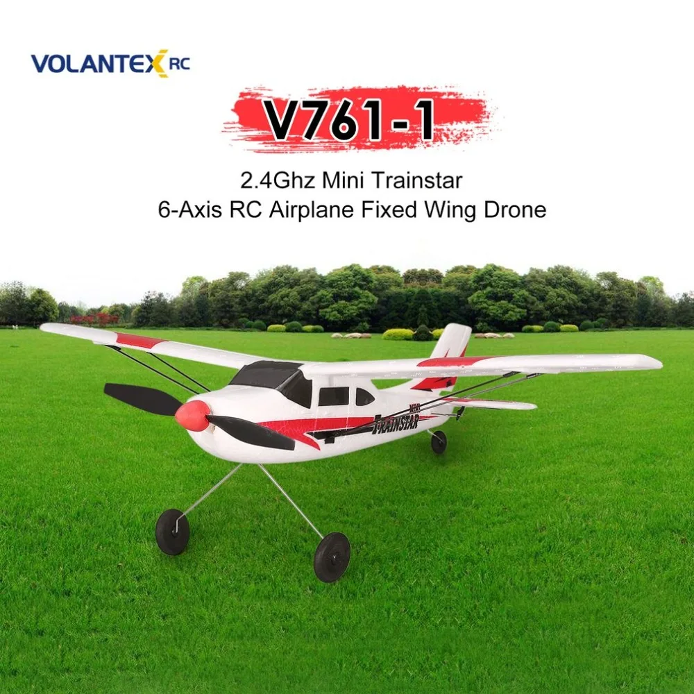 VOLANTEX V761-1 2.4Ghz 3CH Mini Trainstar 6-Axis Remote Control RC Airplane Fixed Wing Drone Plane RTF for Kids Gift Present
VOLANTEX V761-1 2.4Ghz 3CH Mini Trainstar 6-Axis Remote Control RC Airplane Fixed Wing Drone Plane RTF for Kids Gift Present