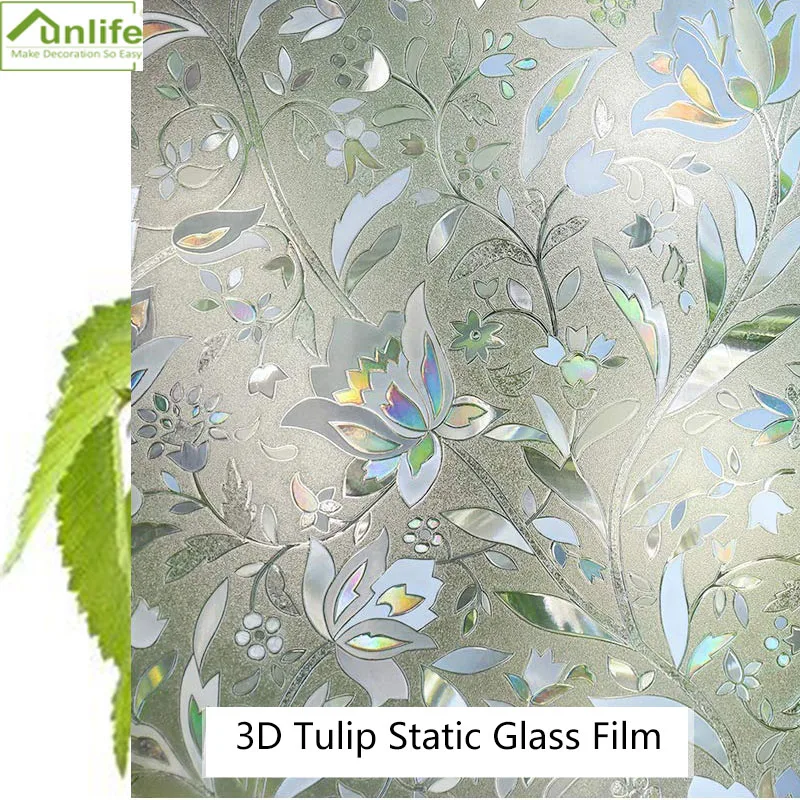 3D tulip pattern window films Privacy Film Static Decorative Film Non-Adhesive Heat Control Anti UV (90cm x 200cm)
3D tulip pattern window films Privacy Film Static Decorative Film Non-Adhesive Heat Control Anti UV (90cm x 200cm)