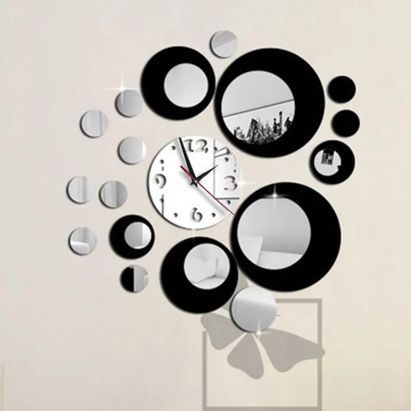Mirror Sticker Clock Home Decor Removable Wall Clock Sticker Black Round Decor 3D Room Home
Mirror Sticker Clock Home Decor Removable Wall Clock Sticker Black Round Decor 3D Room Home