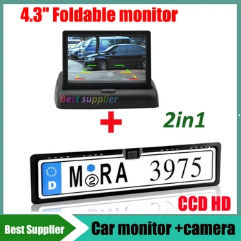 Car Parking Rear View number plate camera with led light with EU European Car License Plate Frame + 4.3'' Car monitor
Car Parking Rear View number plate camera with led light with EU European Car License Plate Frame + 4.3'' Car monitor