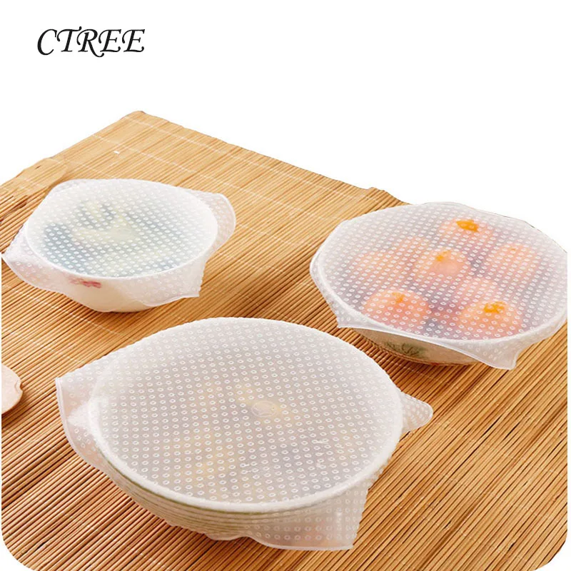 CTREE Multi-purpose 1-3Pc Kitchen Food Cover Transparent Silicone Elastic Stretch Preservation Cover Refrigerator Microwave C273
CTREE Multi-purpose 1-3Pc Kitchen Food Cover Transparent Silicone Elastic Stretch Preservation Cover Refrigerator Microwave C273