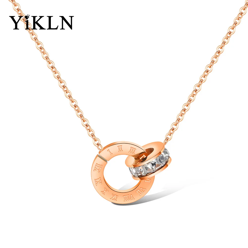 YiKLN Mosaic AAA Cubic Zirconia Double Circle Pendant Necklace Stainless Steel Choker Wedding Necklaces Jewelry Collier YN17032
YiKLN Mosaic AAA Cubic Zirconia Double Circle Pendant Necklace Stainless Steel Choker Wedding Necklaces Jewelry Collier YN17032