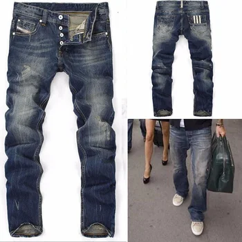 Men's Jeans Straight New ripped Jeans Blue Denim with Hole Male Button Straight Men's Scratched Trousers
Men's Jeans Straight New ripped Jeans Blue Denim with Hole Male Button Straight Men's Scratched Trousers