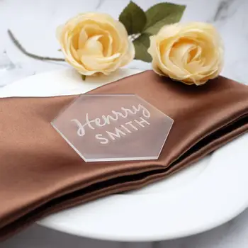 Custom Hexagon Place Card Names for Wedding Party,Clear Acrylic Name Cards,Pesonalized Table Hexagon Placecards for Event Decor
Custom Hexagon Place Card Names for Wedding Party,Clear Acrylic Name Cards,Pesonalized Table Hexagon Placecards for Event Decor