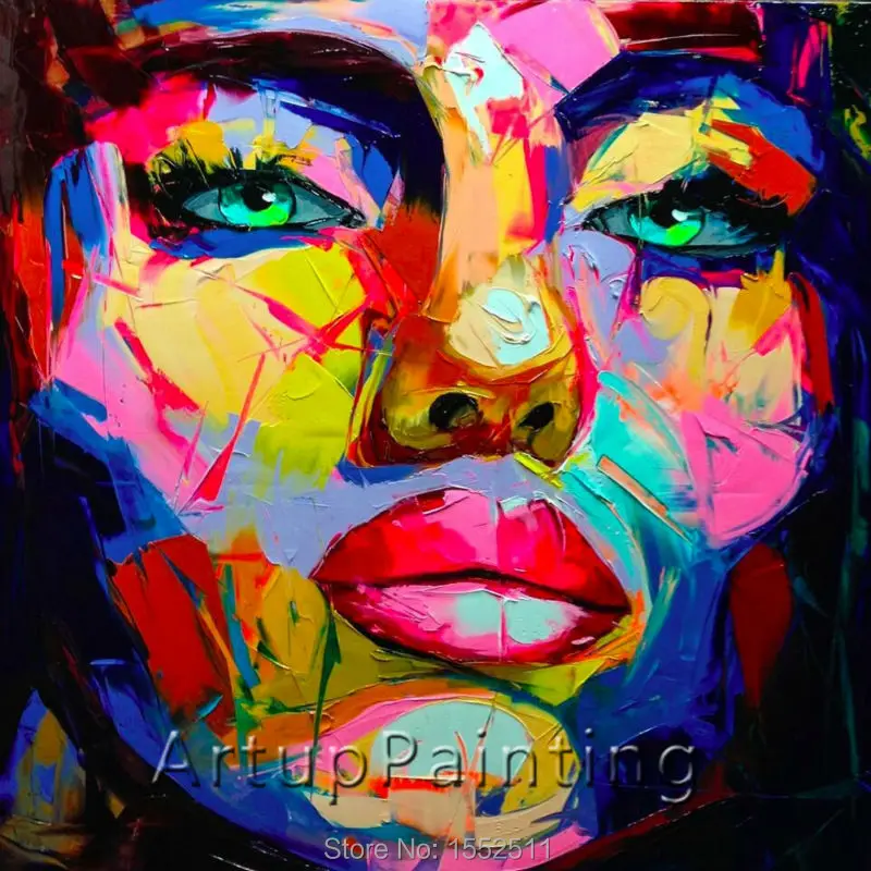 Portrait Face Oil painting Palette Knife Impasto figure canvas hand painted Francoise Nielly Wall Art Pictures for living room
Portrait Face Oil painting Palette Knife Impasto figure canvas hand painted Francoise Nielly Wall Art Pictures for living room
