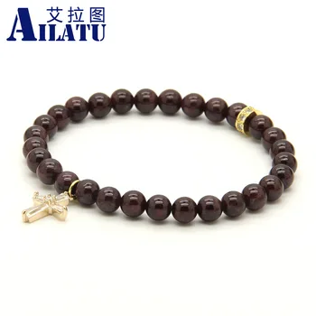 Ailatu Wholesale 10pcs/lot 6mm Natural Onyx Stone Beads with Micro Paved Clear Zircons Spacer Cz Beads Cross Bracelets
Ailatu Wholesale 10pcs/lot 6mm Natural Onyx Stone Beads with Micro Paved Clear Zircons Spacer Cz Beads Cross Bracelets