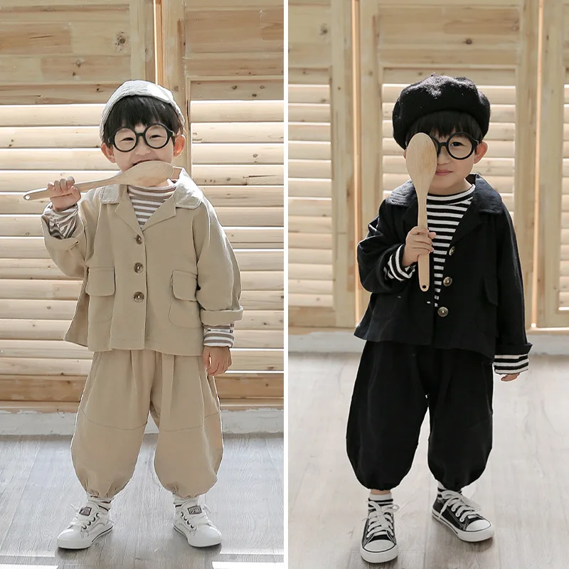 Children's Boys 2018 Autumn Style Korean Casual Small Suit Two Piece Handsome Outfit Harbin Trousers Suit
Children's Boys 2018 Autumn Style Korean Casual Small Suit Two Piece Handsome Outfit Harbin Trousers Suit