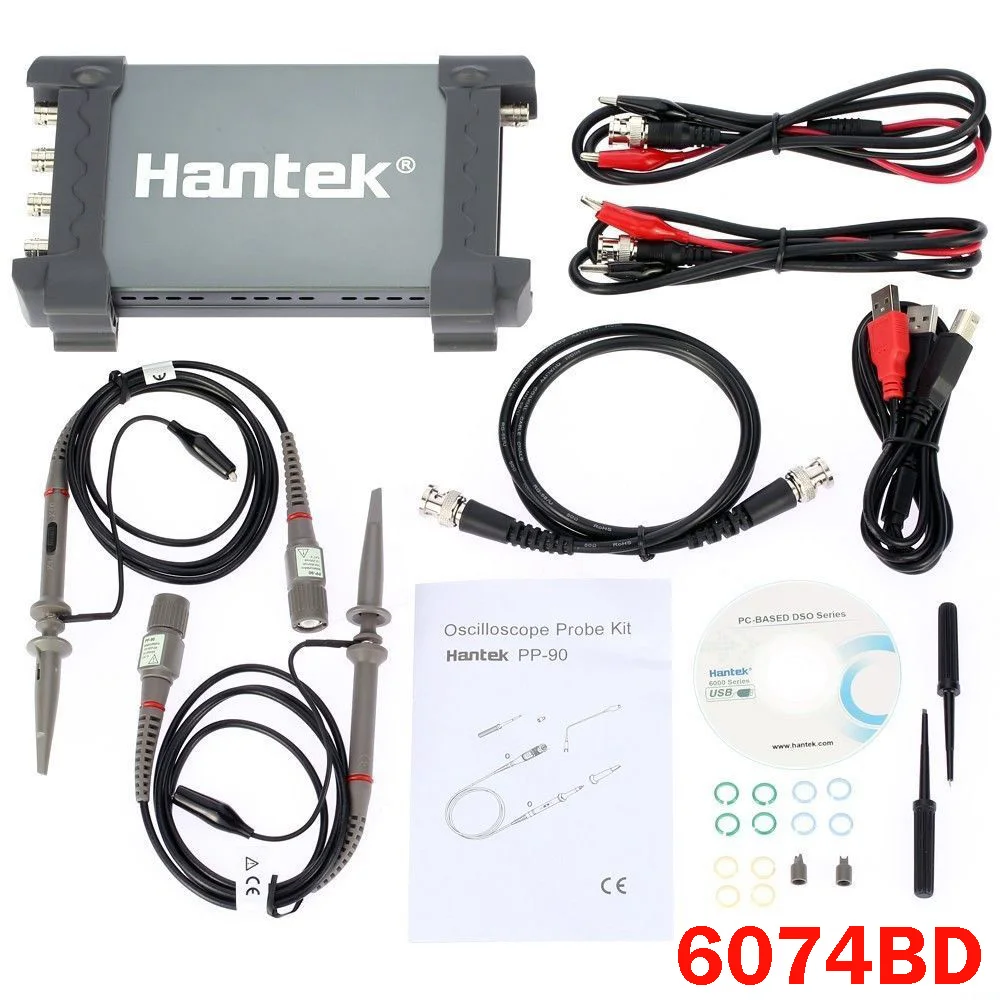 Цифровой осциллограф Hantek 6074BD 4-канальный ручной USB-осциллограф 70 МГц 1